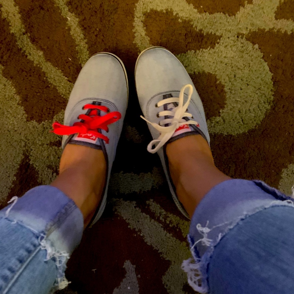 Light blue denim Keds